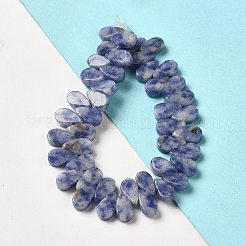 Natürliche blaue Fleck Jaspis Perlen Stränge&nbsp;G-B064-B59