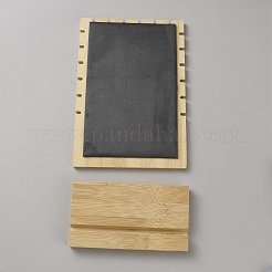 Présentoirs d'organisateur de collier en bambou&nbsp;NDIS-WH0009-21B