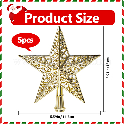 Étoile en plastique ornements de cimier d'arbre de Noël&nbsp;AJEW-WH20004-17B
