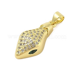 Cremagliera placcatura micro ottone spianare pendenti zirconi&nbsp;KK-Z074-62G
