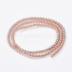 Non magnetici fili di perline di ematite sintetico&nbsp;G-P262-20-3mm-RRG