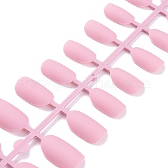 12 faux ongles courts français de couleur unie naturelle givrée de taille différente&nbsp;MRMJ-T078-97-M