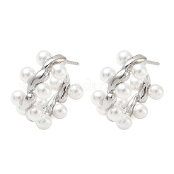 Messing Ohrstecker für Damen&nbsp;EJEW-A168-21P