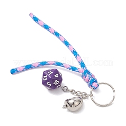 6 porte-clés en corde polyester et élasthanne à 7 noyaux intérieurs&nbsp;KEYC-JKC01336
