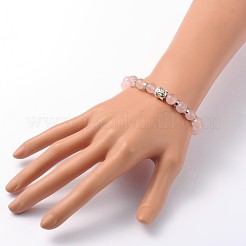 Buddha bracciali tratto testa gemma perline&nbsp;X-BJEW-JB01864-04