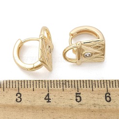 Pendientes de aro de latón y vidrio&nbsp;EJEW-Q014-12G