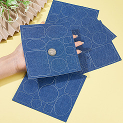 5 feuille de patchs autocollants en denim&nbsp;PATC-TA0001-61C