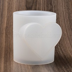 Valentinstag-Themensäule mit Herz-DIY-Kerzenbecher-Silikonformen&nbsp;DIY-G098-02C