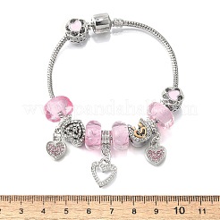Pulseras con dijes de cuentas europeas de esmalte de aleación&nbsp;BJEW-F495-14P