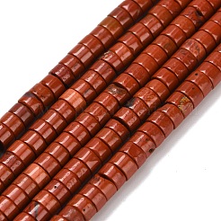 Natürliche rote Jaspis Perlen Stränge&nbsp;G-Z110-A35-2x4mm