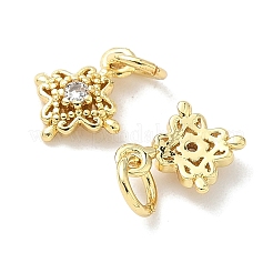 Pendentifs avec zircon cubiques à micro-pavés en laiton&nbsp;KK-Z120-14G