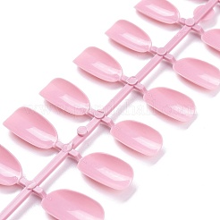 12 faux ongles courts français de couleur unie naturelle givrée de taille différente&nbsp;MRMJ-T078-97-M