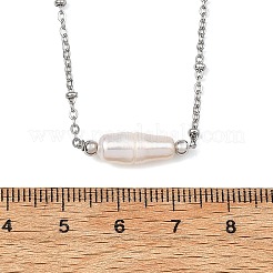 Säulenanhänger aus natürlicher barocker Keshi-Perle&nbsp;NJEW-JN06338-02