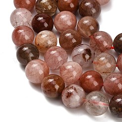 Rouge naturel quartz rutile brins de perles&nbsp;G-G300-A02-10mm