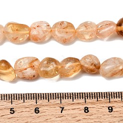 Stränge aus erhitzten natürlichen Citrinperlen&nbsp;G-P601-A13-03