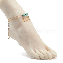 Fußkettchen mit Charms aus Edelstahl 304&nbsp;AJEW-AN00510