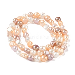 Fili di perle di perle d'acqua dolce coltivate naturali&nbsp;PEAR-C004-21A