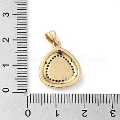 Pendentifs en zircone cubique transparente en laiton plaqué or véritable 18k&nbsp;KK-A198-10G-03