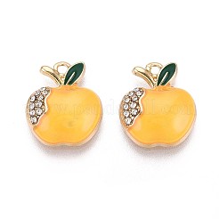 Pendentifs en alliage plaqué cristal strass émail&nbsp;PALLOY-T091-29M