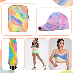 Regenbogenfarbener Polyesterstoff&nbsp;DIY-WH0569-79