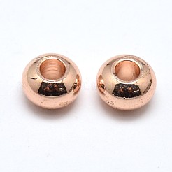 Laiton rondes plat séparateurs perles&nbsp;KK-M085-18RG-NR