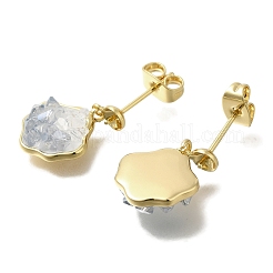 Orecchini a bottone in ottone&nbsp;KK-K388-18G