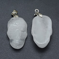 Pendentifs de cristal de quartz naturel&nbsp;G-P393-A04