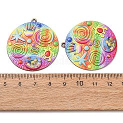 Pendentifs en fer imprimé aux couleurs de l'arc-en-ciel&nbsp;RN-CBA3547-01B