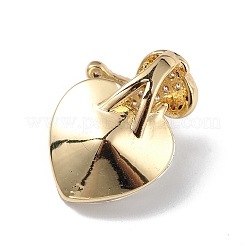 Pendenti in vero ottone placcato in oro 18k placcato in cremagliera con micro pavé di zirconi cubici trasparenti&nbsp;KK-C015-09G-15
