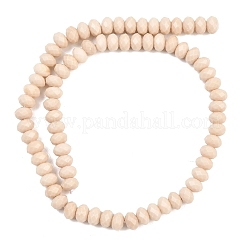 Natürliche versteinerte Holzperlen Stränge&nbsp;G-C259-A30-5x8mm