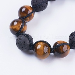 Verstellbare Nylonschnur geflochtenen Perlen Armbänder&nbsp;BJEW-F308-54B