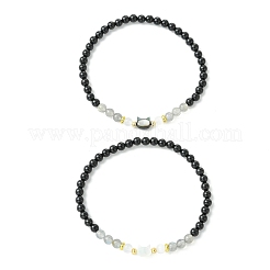 Bracelet extensible en perles de sélénite naturelle&nbsp;BJEW-JB13830