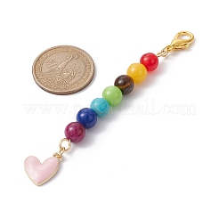 Decorazioni con ciondolo cuore in lega smaltata&nbsp;HJEW-JM01507