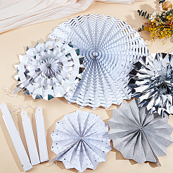 8 stücke papier fans blume für hochzeit geburtstag karneval willkommen party dekorationen&nbsp;AJEW-GF0013-45A