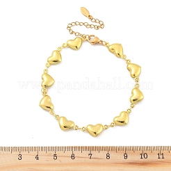 201 pulseras de eslabones de acero inoxidable para mujer&nbsp;BJEW-Z103-01G-01