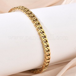 Bracciali rigidi a cerniera con catena ad anelli in acciaio inossidabile 304&nbsp;SA-CBAB92B-09G