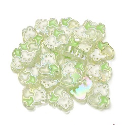 Cuentas de esmalte acrílico iridiscente arco iris chapado uv&nbsp;OACR-G012-07D