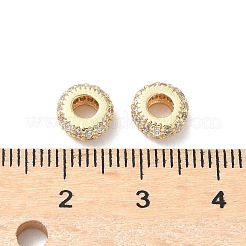 Messing Mikro ebnen Zirkonia European Beads&nbsp;KK-A254-03A-G