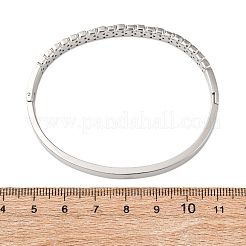 Bracelets à charnière en acier inoxydable 304 micro pavé de zircones cubiques pour femmes&nbsp;BJEW-Z146-02P
