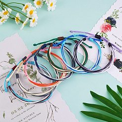 Armbandset aus gewachster Polyesterkordel&nbsp;BJEW-SW00031