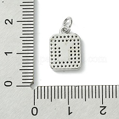 Placage de crémaillère en laiton micro pavé breloques en zircone cubique claire&nbsp;KK-G501-01T-P