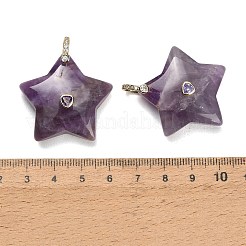 Natürlichen Amethyst Edelsteinanhänger&nbsp;G-Z157-01G-A02