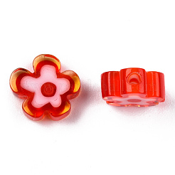 Millefiori a mano fili di perline di vetro&nbsp;LAMP-N029-017A-04