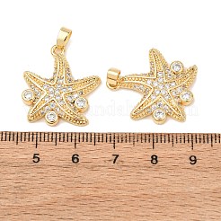 Messing micro pave klare zirkonia anhänger&nbsp;KK-G543-09G-03