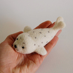 Delfin-Wollfilz-Nadelfilzset mit Anleitung&nbsp;DOLL-PW0004-06