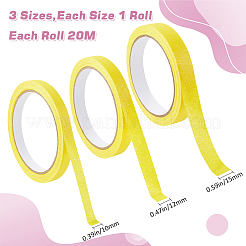 3 Rolle Krepppapier-Abdeckband in 3 Farben&nbsp;AJEW-GF0008-71B