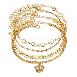 Tobilleras de aleación con cristales y rhinestone para mujer&nbsp;FS-WG6B7FE-03