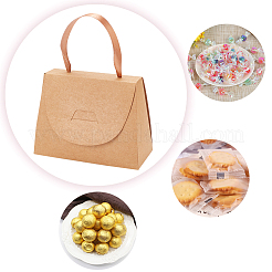 Faltbare Geschenkbox für Süßigkeiten aus Kraftpapier&nbsp;LS-CON-WH0094-24B