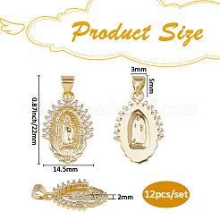 12 Stück Messinganhänger&nbsp;ZIRC-FH0001-53