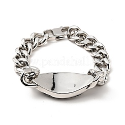 Bracciale a maglie romboidali in acciaio inossidabile 304 anti-ossidazione con catene a maglie per uomo e donna&nbsp;BJEW-E009-22P